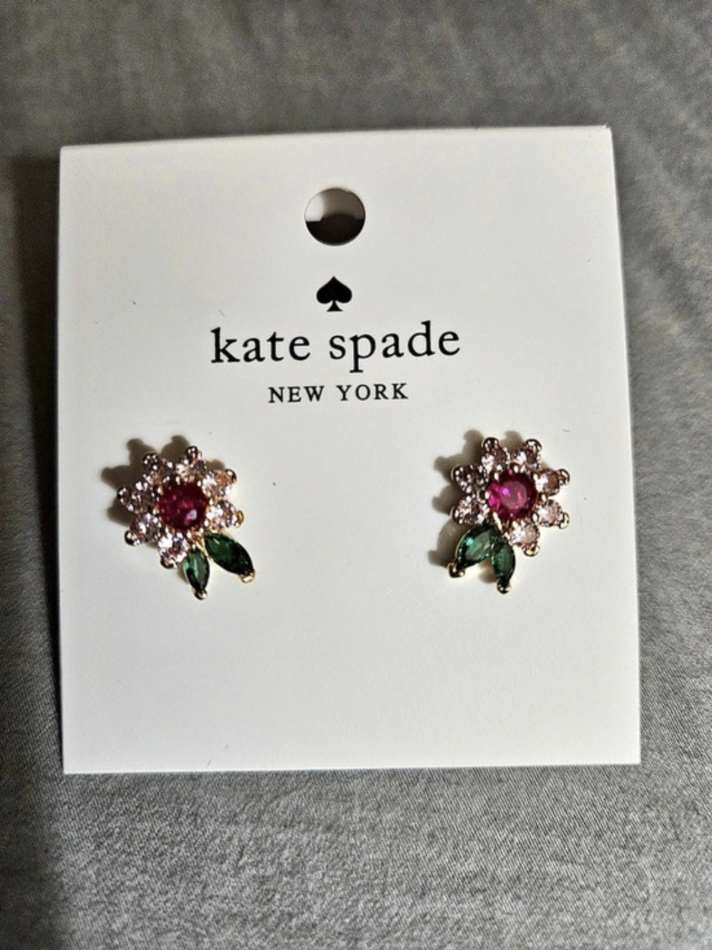 Kate Spade New York New Bella Bloom Rinestones Flower Statement Earrings